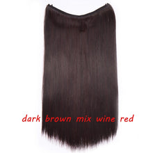 Load image into Gallery viewer, S-noilite 20 inch Invisible Wire No Clip One Piece Halo Hair Extensions Secret Fish Line Hairpieces Wave Straight Synthetic