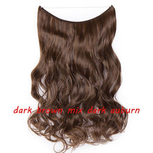 Load image into Gallery viewer, S-noilite 20 inch Invisible Wire No Clip One Piece Halo Hair Extensions Secret Fish Line Hairpieces Wave Straight Synthetic