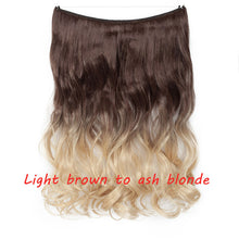 Load image into Gallery viewer, S-noilite 20 inch Invisible Wire No Clip One Piece Halo Hair Extensions Secret Fish Line Hairpieces Wave Straight Synthetic