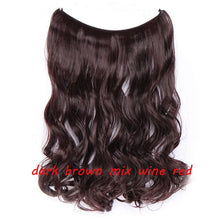 Load image into Gallery viewer, S-noilite 20 inch Invisible Wire No Clip One Piece Halo Hair Extensions Secret Fish Line Hairpieces Wave Straight Synthetic