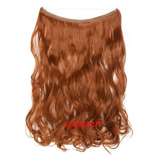Load image into Gallery viewer, S-noilite 20 inch Invisible Wire No Clip One Piece Halo Hair Extensions Secret Fish Line Hairpieces Wave Straight Synthetic