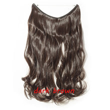 Load image into Gallery viewer, S-noilite 20 inch Invisible Wire No Clip One Piece Halo Hair Extensions Secret Fish Line Hairpieces Wave Straight Synthetic
