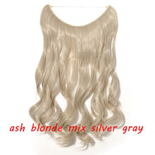 Load image into Gallery viewer, S-noilite 20 inch Invisible Wire No Clip One Piece Halo Hair Extensions Secret Fish Line Hairpieces Wave Straight Synthetic