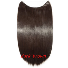 Load image into Gallery viewer, S-noilite 20 inch Invisible Wire No Clip One Piece Halo Hair Extensions Secret Fish Line Hairpieces Wave Straight Synthetic