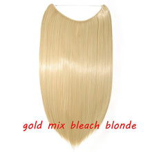 Load image into Gallery viewer, S-noilite 20 inch Invisible Wire No Clip One Piece Halo Hair Extensions Secret Fish Line Hairpieces Wave Straight Synthetic