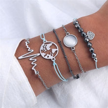 Load image into Gallery viewer, IPARAM Bohemian Shell Map Turtle Bracelet Set 2019 Retro Geometric Statement Female Glamour Fashion Jewelry Jewelry Gift